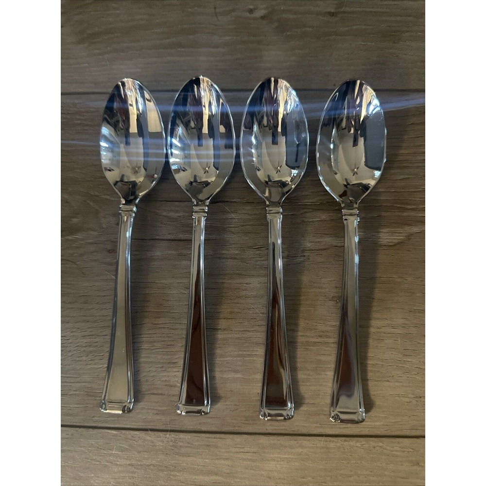 4 Place‎ Oval Soup Spoons Gorham COLUMN GLOSSY 18/10 Stainless Vietnam